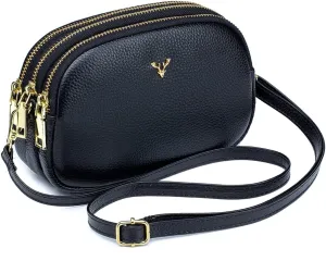 Small Crossbody Bags Genuine Leather Shoulder Handbags Trendy Design Cellphone Purses for Women and Girls
