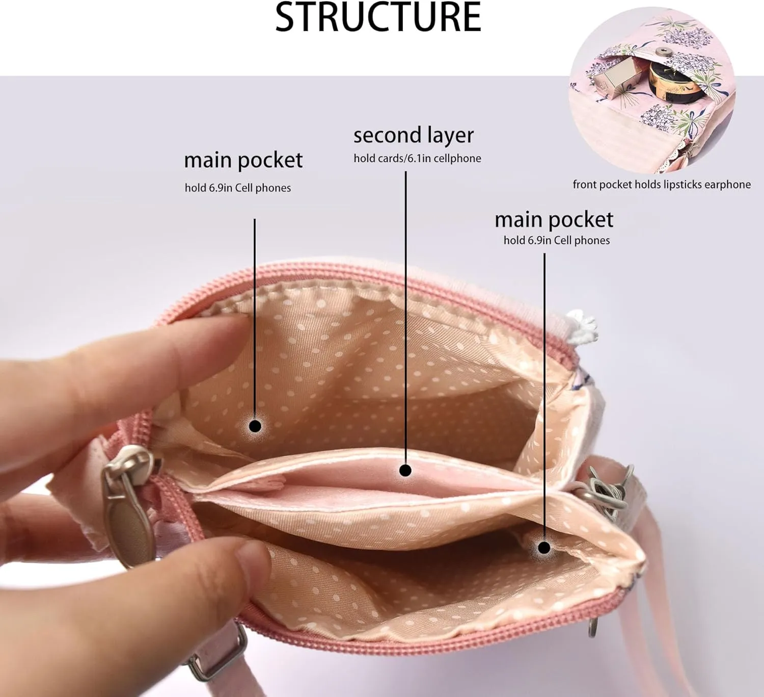 Small Crossbody Cell Phone Purse Crossbody Bag Phone Wallet for Women Small Boho Cell Phone Pouch Purse Mini Bags