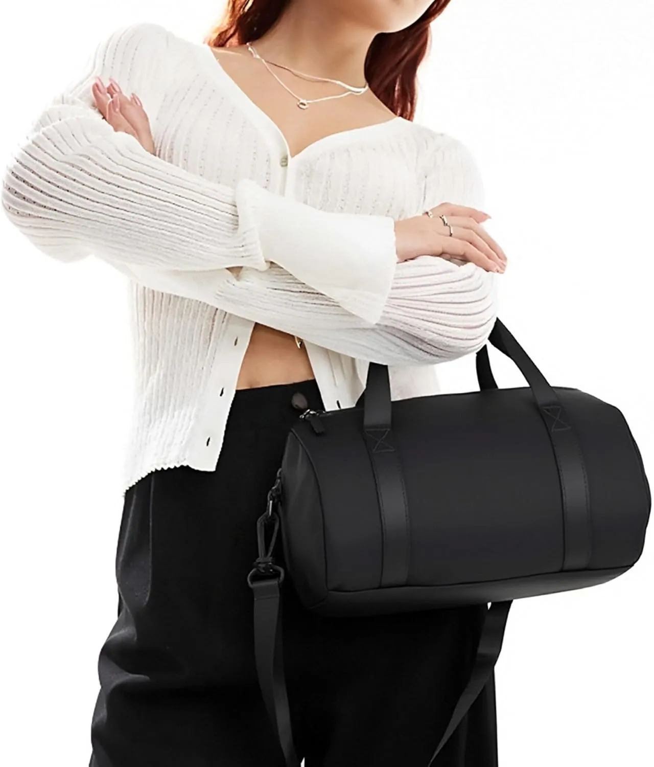 Small Gym Bag for Women Lightweight Mini Sport Bag Gym Tote Bag Duffle Pack for Workout Yoga Swimming Dance(Black)