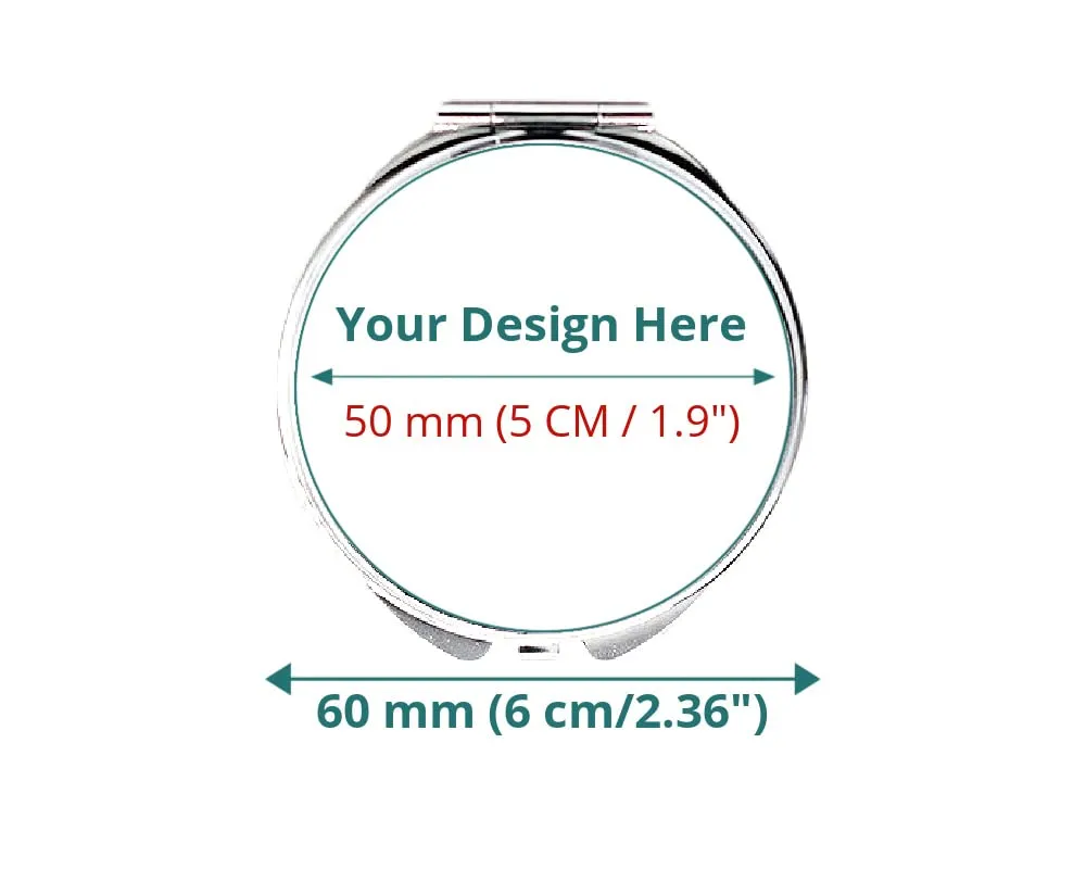 Small handheld mirror custom wedding gift, personalized name compact mirror, Metal makeup mirror (STYLE A)