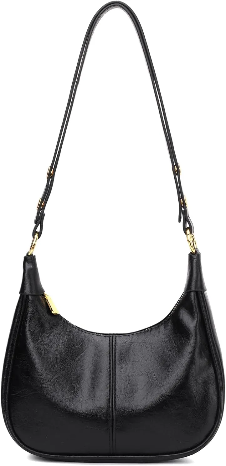 Small Hobo Bags Retro Crescent Shoulder Purse Women Soft Crossbody Handbag