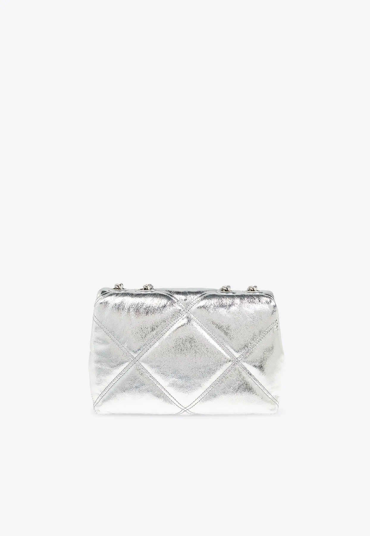 Small Kira Diamond Quilt Metallic Shoulder Bag