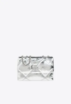Small Kira Diamond Quilt Metallic Shoulder Bag