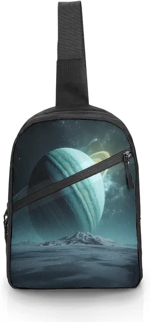 Small Sling Chest Bag Crossbody Bag for Men Women,Uranus Lightweight Gym Daypack for Travel Cycling Hiking