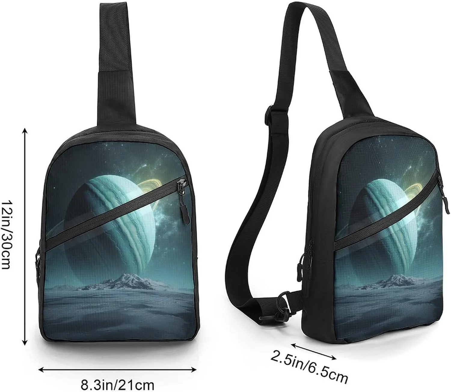 Small Sling Chest Bag Crossbody Bag for Men Women,Uranus Lightweight Gym Daypack for Travel Cycling Hiking
