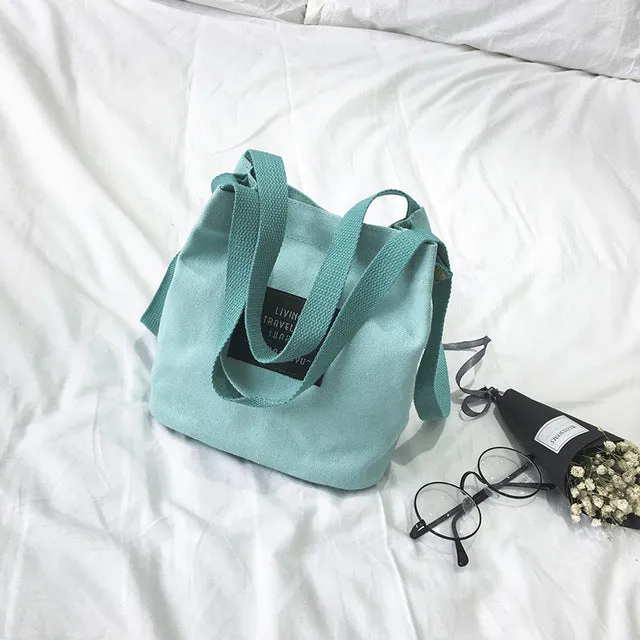 Small Top-handle Bags Women Handbags Canvas
