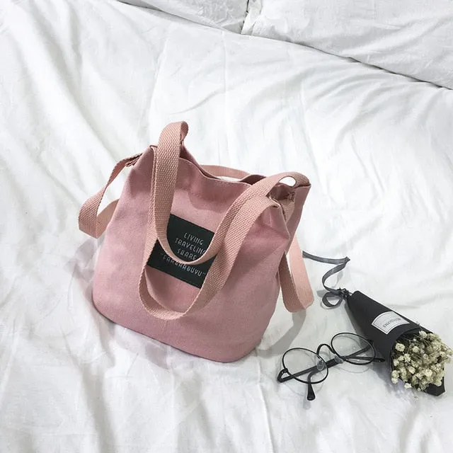 Small Top-handle Bags Women Handbags Canvas