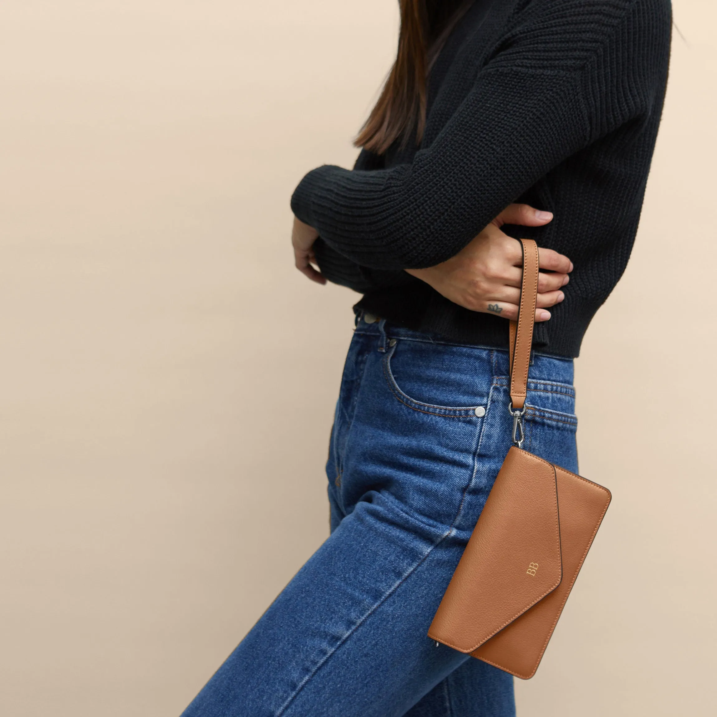 Small Willow Envelope Cognac