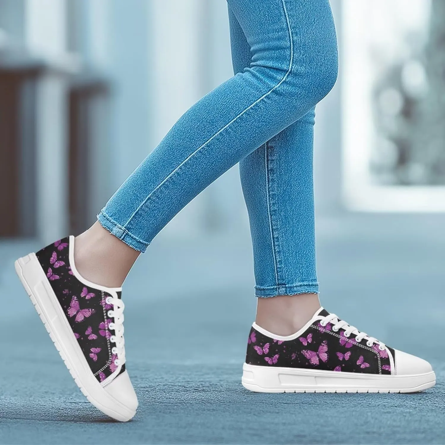 Sneakers for Women Shoes Footwear Memory Foam Insole Lightweight and Non-Slip Sole Lace Up Fashion Sneaker