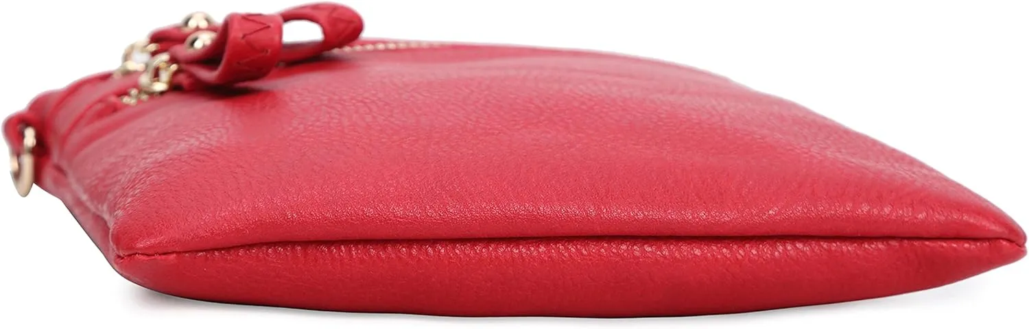 Solene Small Crossbody Bag for Women, Multi Zip Pockets with Detachable Wristlet, Lightweight Travel Purse, Cell Phone Pouch