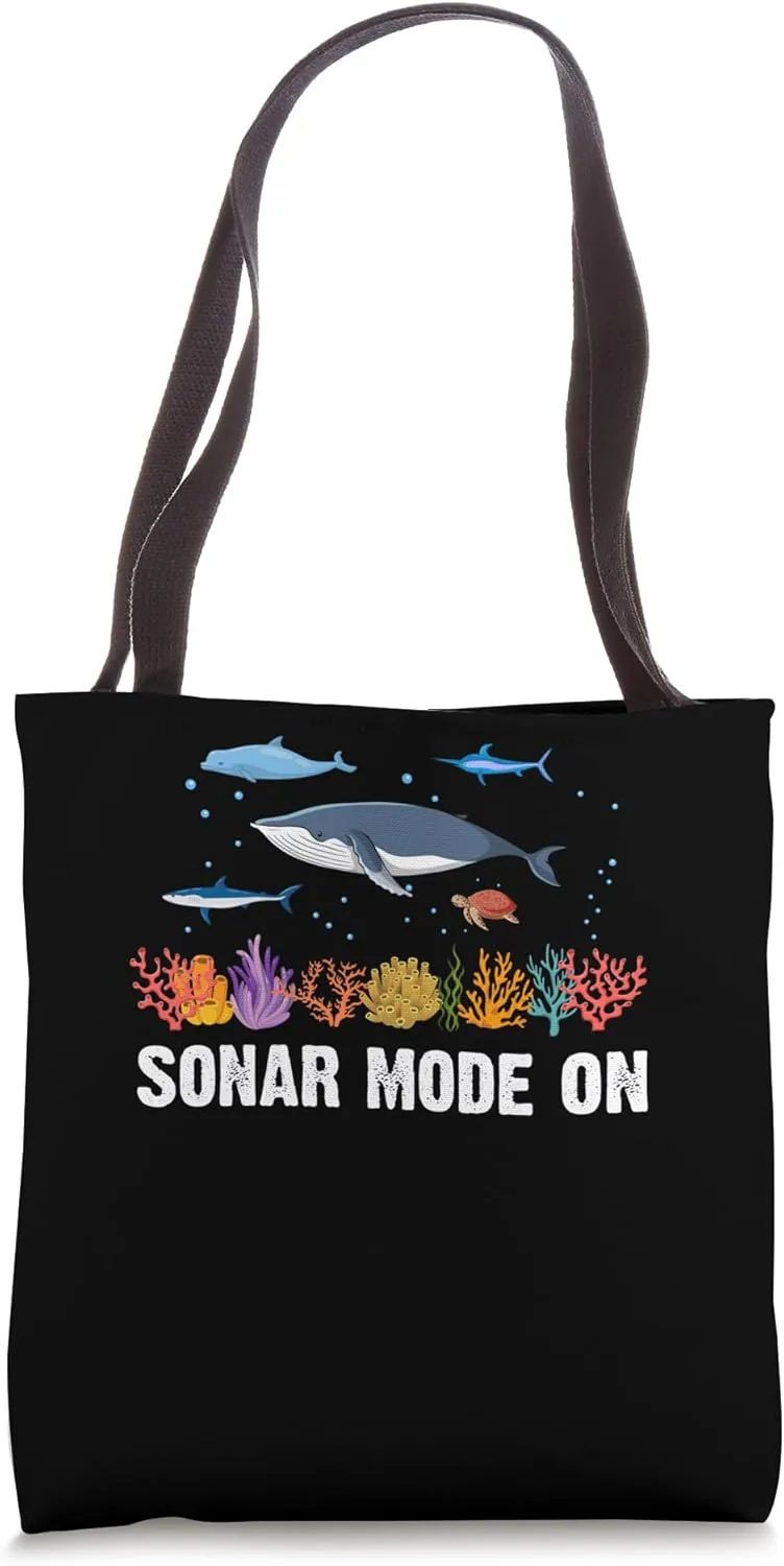 Sonar Mode On Ocean Nature Marine Biology Scientist Tote Bag