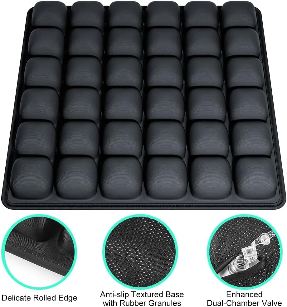 Sondur Travel Cushion,3D Air Inflatable Seat Cushion with Storage Bag, Portable Travel Seat Cushions for Airplane, Car, Office Chair, Wheelchair (Off-White)
