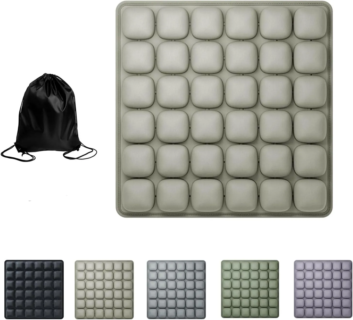 Sondur Travel Cushion,3D Air Inflatable Seat Cushion with Storage Bag, Portable Travel Seat Cushions for Airplane, Car, Office Chair, Wheelchair (Off-White)