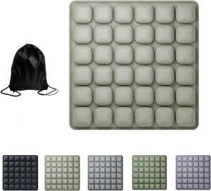 Sondur Travel Cushion,3D Air Inflatable Seat Cushion with Storage Bag, Portable Travel Seat Cushions for Airplane, Car, Office Chair, Wheelchair (Off-White)