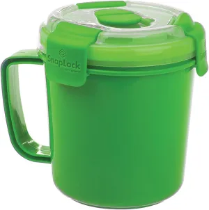 Soup To-Go Container - Green, SNL-1003G Easy-To-Open, Cool Touch Handle Leak-Proof Silicone Seal, Snap-Off Lid, Stackable, BPA FREE
