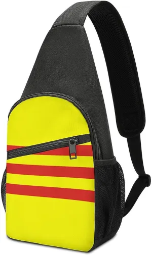 South Vietnam Flag Crossbody Bags for Women Men Sling Bag Casual Chest Bag Daypack for Travel Sport Hiking