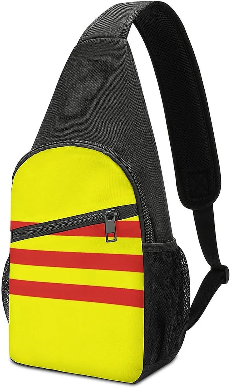 South Vietnam Flag Crossbody Bags for Women Men Sling Bag Casual Chest Bag Daypack for Travel Sport Hiking