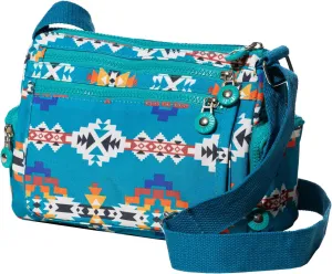Southwest Shoulder Crossbody Bag for Women, Aztec Satchel&Purse with Multi Zipper Pocket and Adjustable Strap