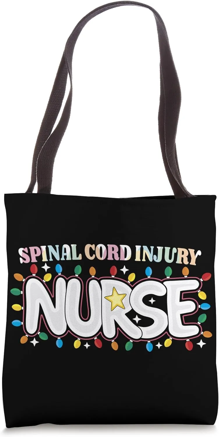 Spinal Cord Injury Nurse Christmas SCI Nursing NP RN Crew Tote Bag