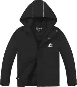 Spmor Boys Girls Waterproof Ski Jacket Hooded Snowboard Coat Windproof Winter Snow Outwear