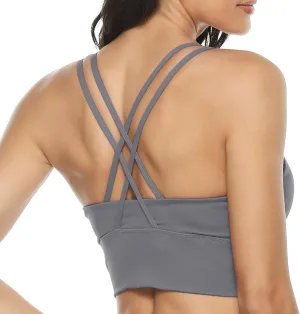 Sports Bras for Women High Impact Sports Bra - Removable Padded Yoga Racerback Bra Workout Crop Tops