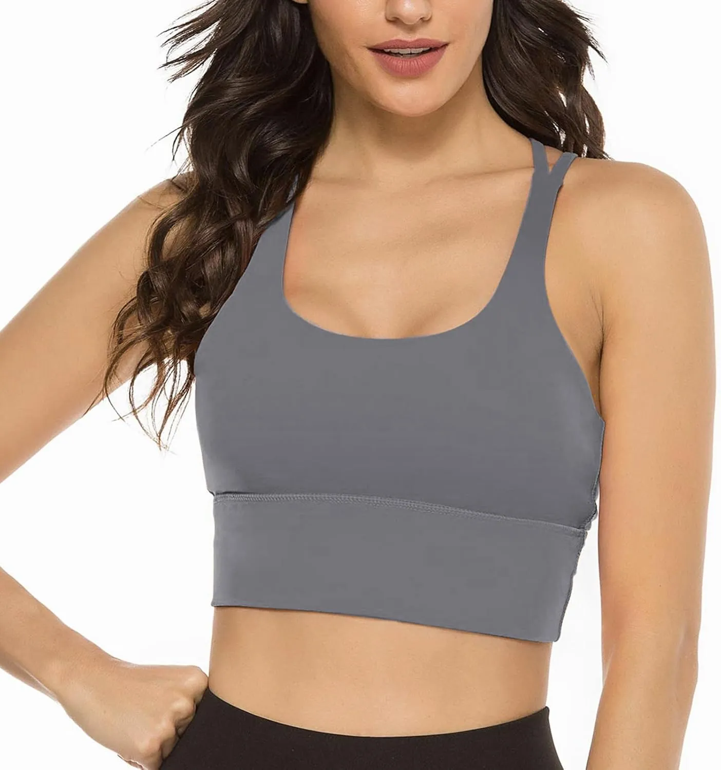 Sports Bras for Women High Impact Sports Bra - Removable Padded Yoga Racerback Bra Workout Crop Tops
