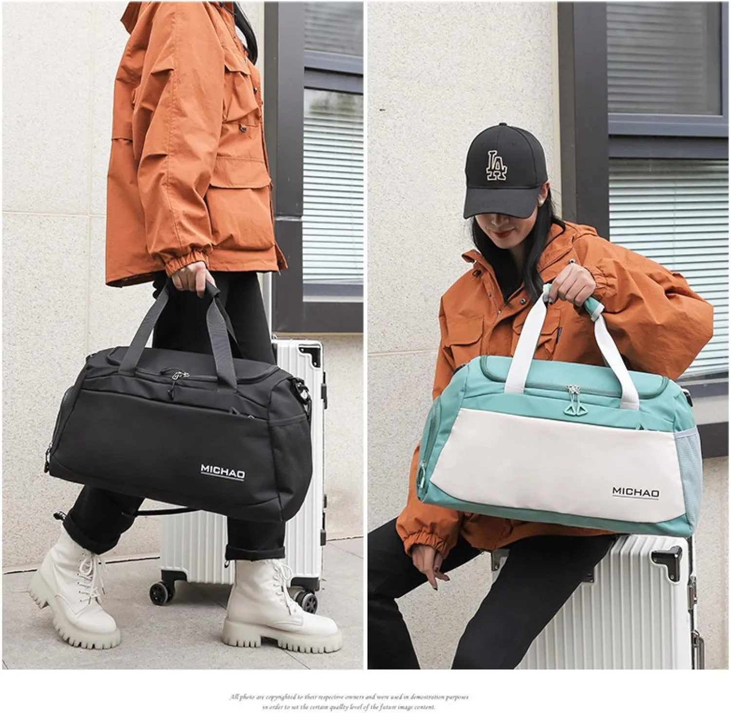 Sports carry-on bag, wet and dry separation, gym bag, swimming pool, crossbody duffle bag