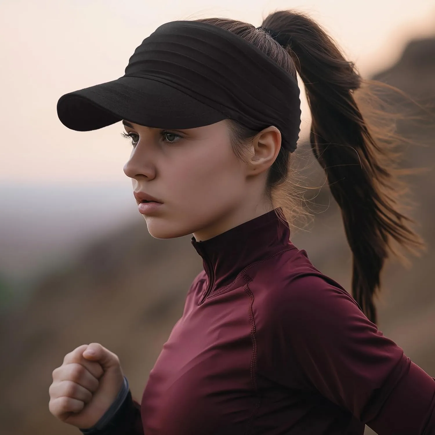 Sports Sun Visor for Men Women UV Protection Lightweight Packable Stretchy Hats for Running, Tennis, Golf
