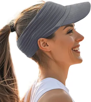 Sports Sun Visor for Men Women UV Protection Lightweight Packable Stretchy Hats for Running, Tennis, Golf