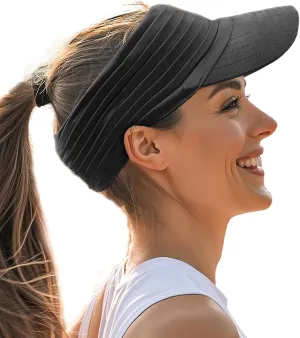Sports Sun Visor for Men Women UV Protection Lightweight Packable Stretchy Hats for Running, Tennis, Golf
