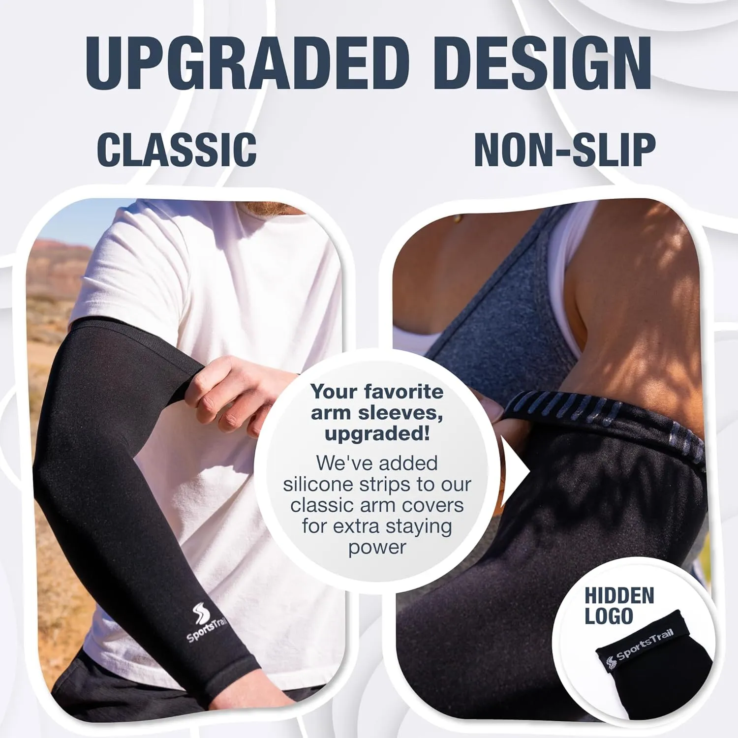 SportsTrail Cooling Arm Sleeves for Men & Women – Breathable, UV Sun Protection, Sports Arm Sleeves for Women, Men & Youth