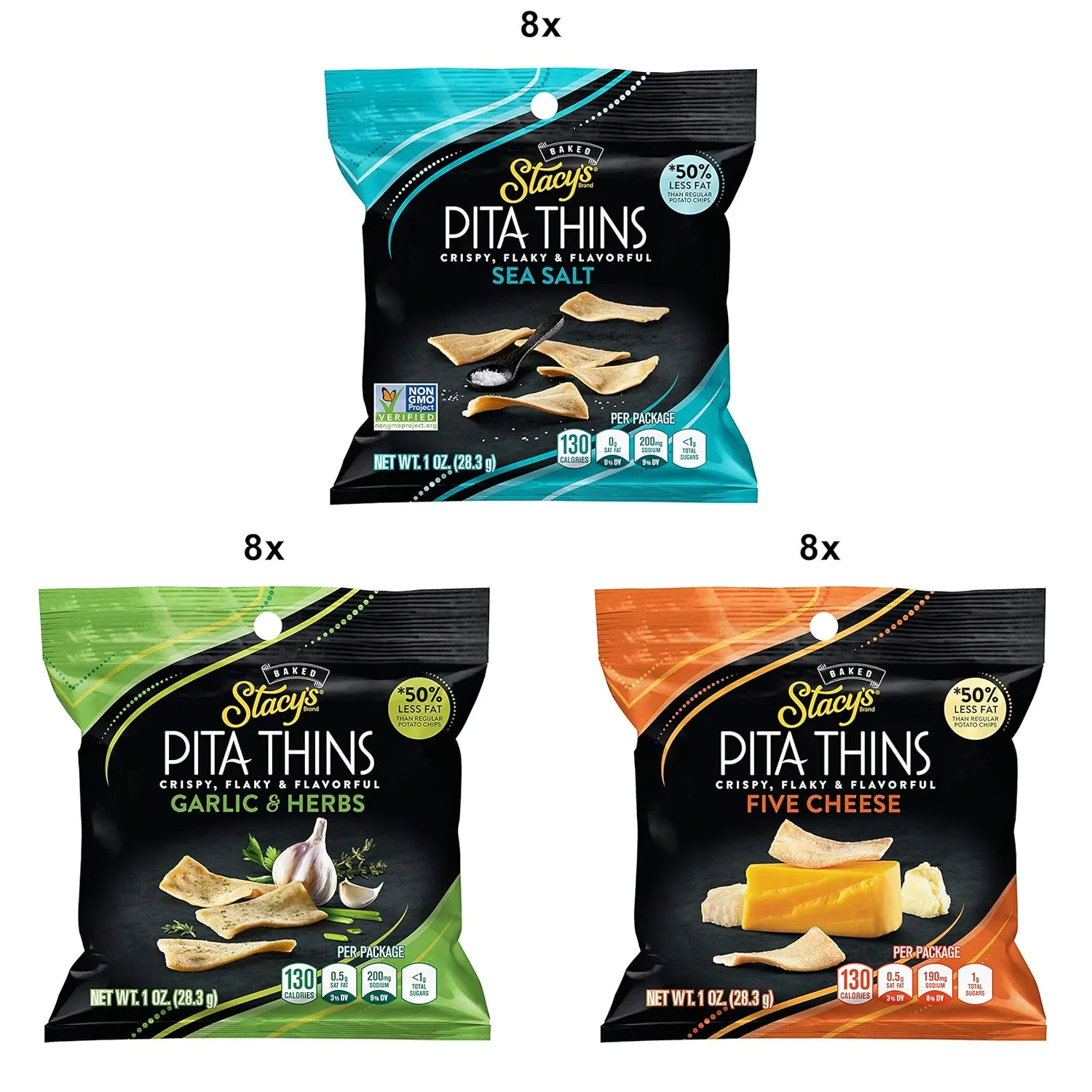 Stacy's Flavored Pita Chips, 1 Ounce (Pack of 24)