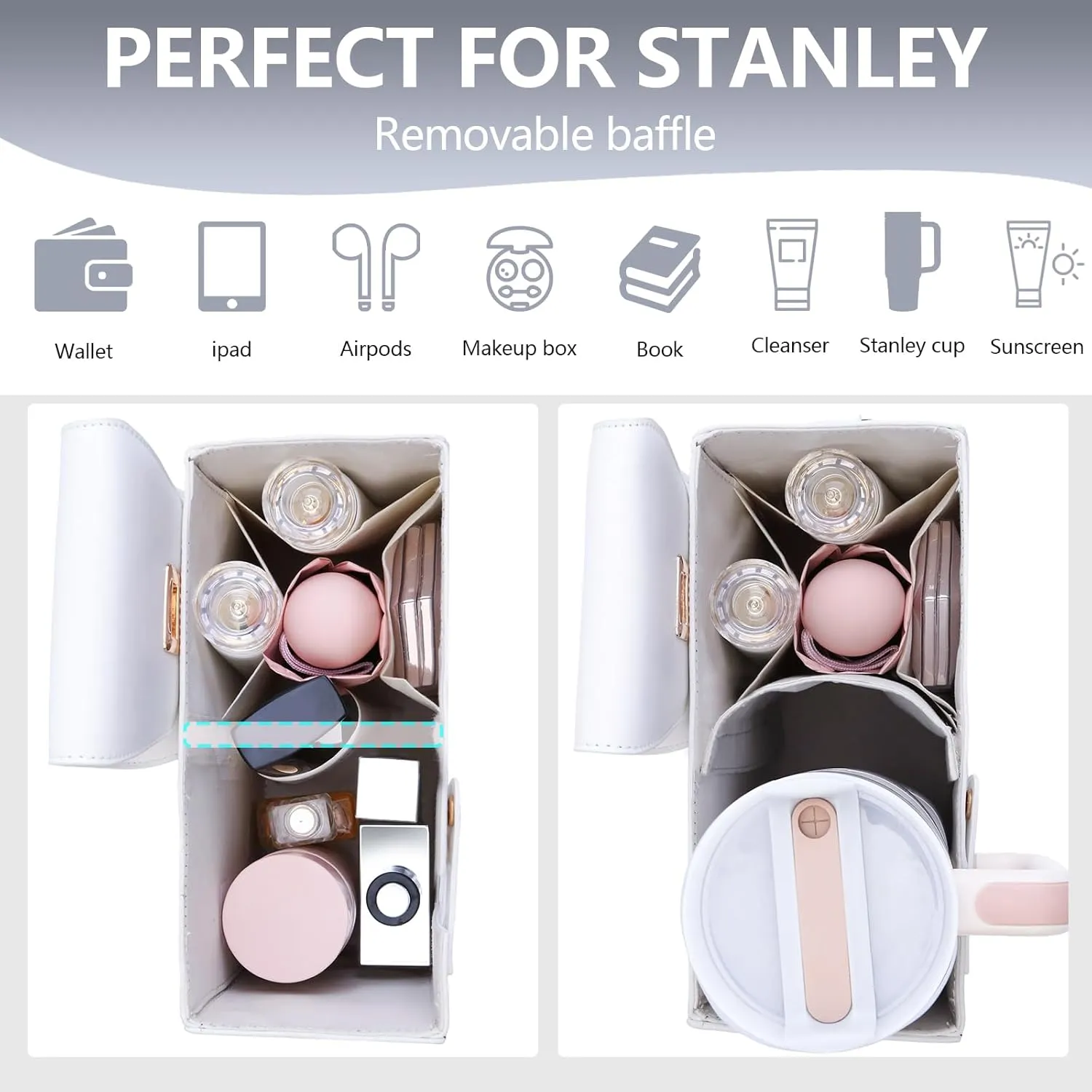 Stanley Outdoor Portable Crossbody Cup Storage Bag with Purse, Crossbody Bag for Stanley Bottle