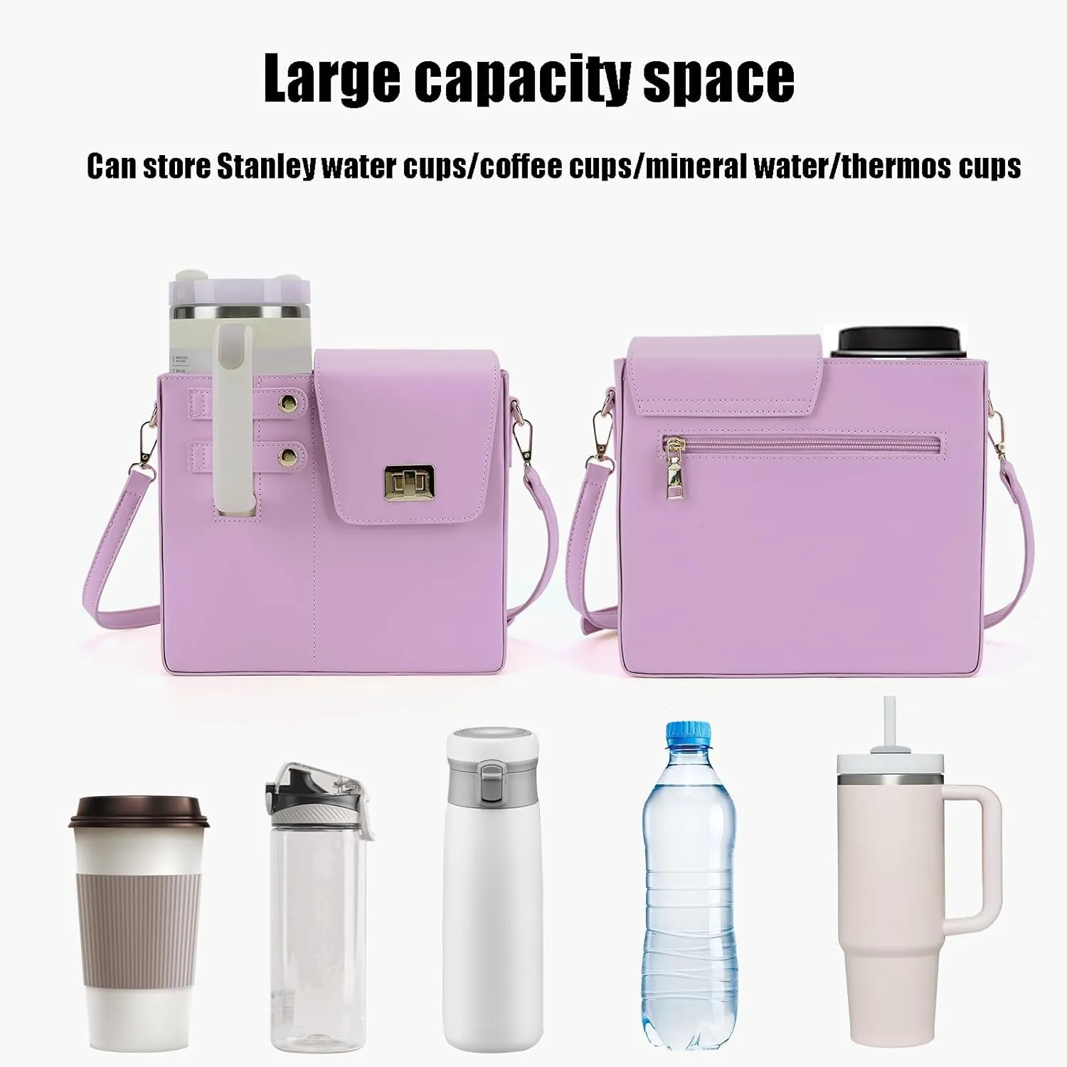 Stanley Purse,Water Bottle Bag Outdoor Portable Crossbody Bag Stanley Cup Holder with Strap Women's Shoulder Bags