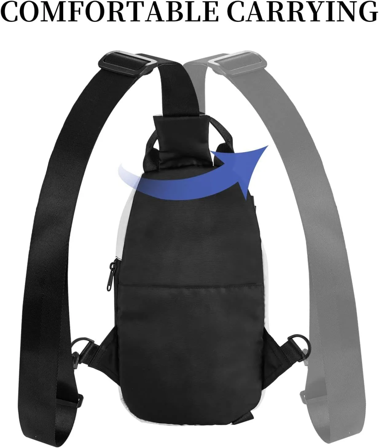Steam Train Clouds Print Crossbody Backpack Unisex Chest Bag, Lightweight And Sling Bag For Travel