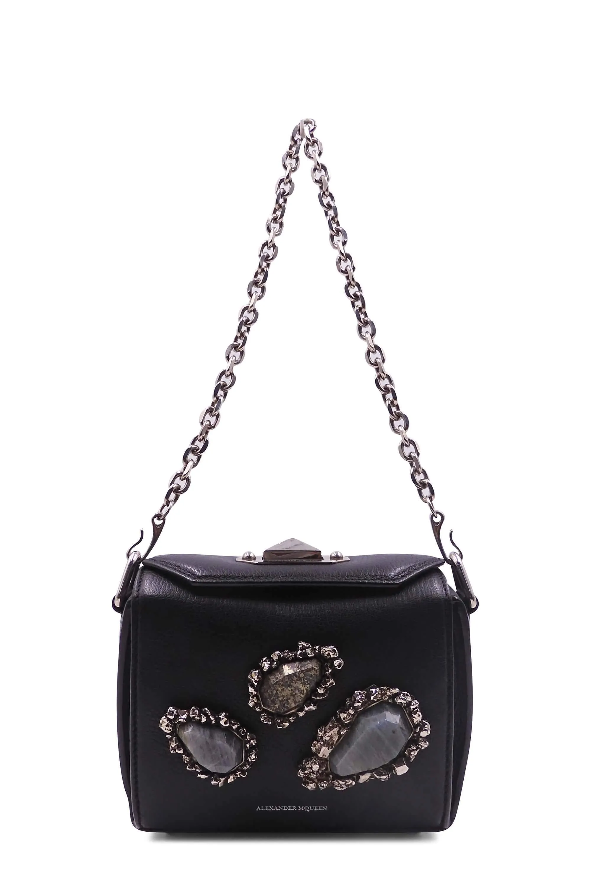 Stone Embellished Box Bag