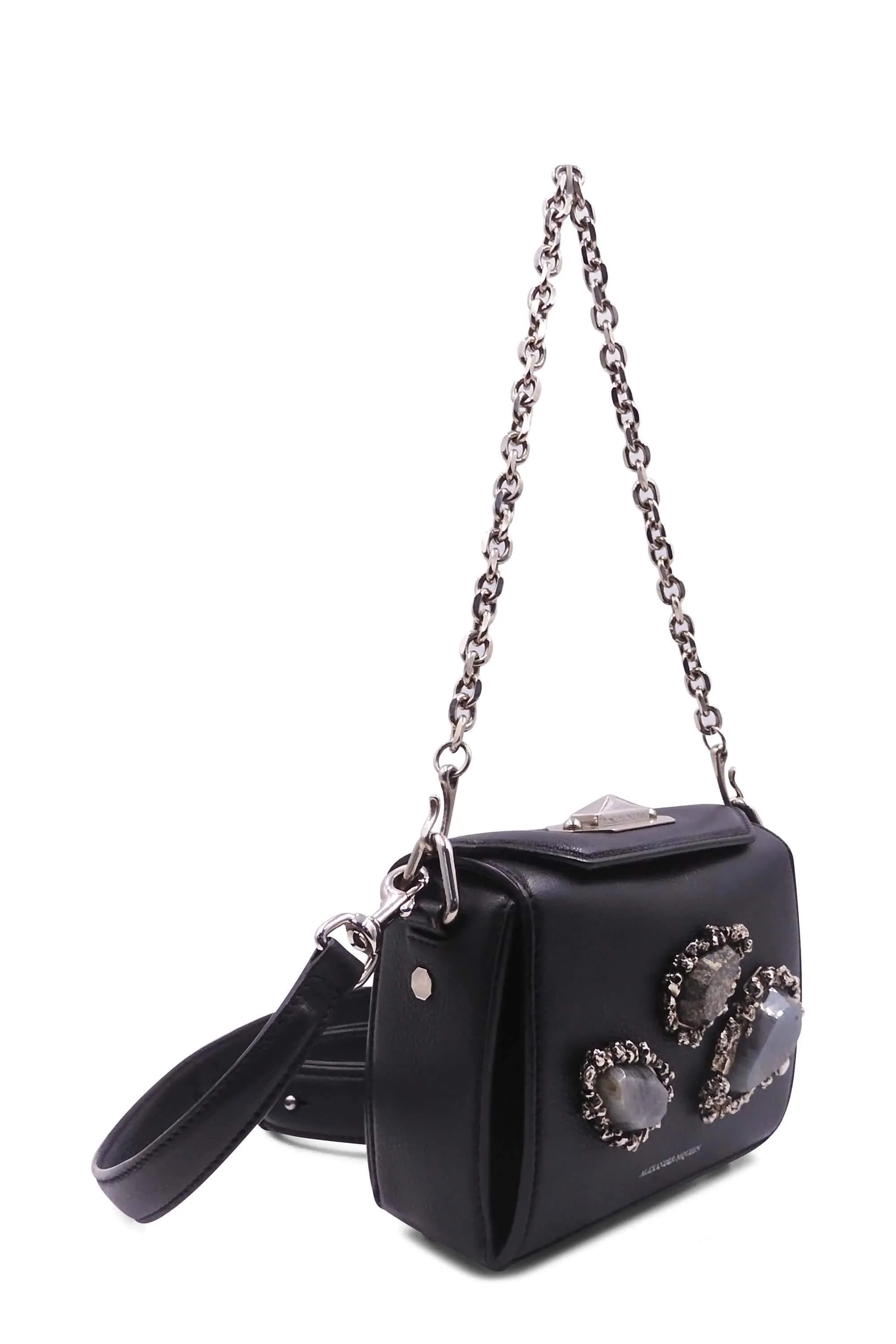 Stone Embellished Box Bag