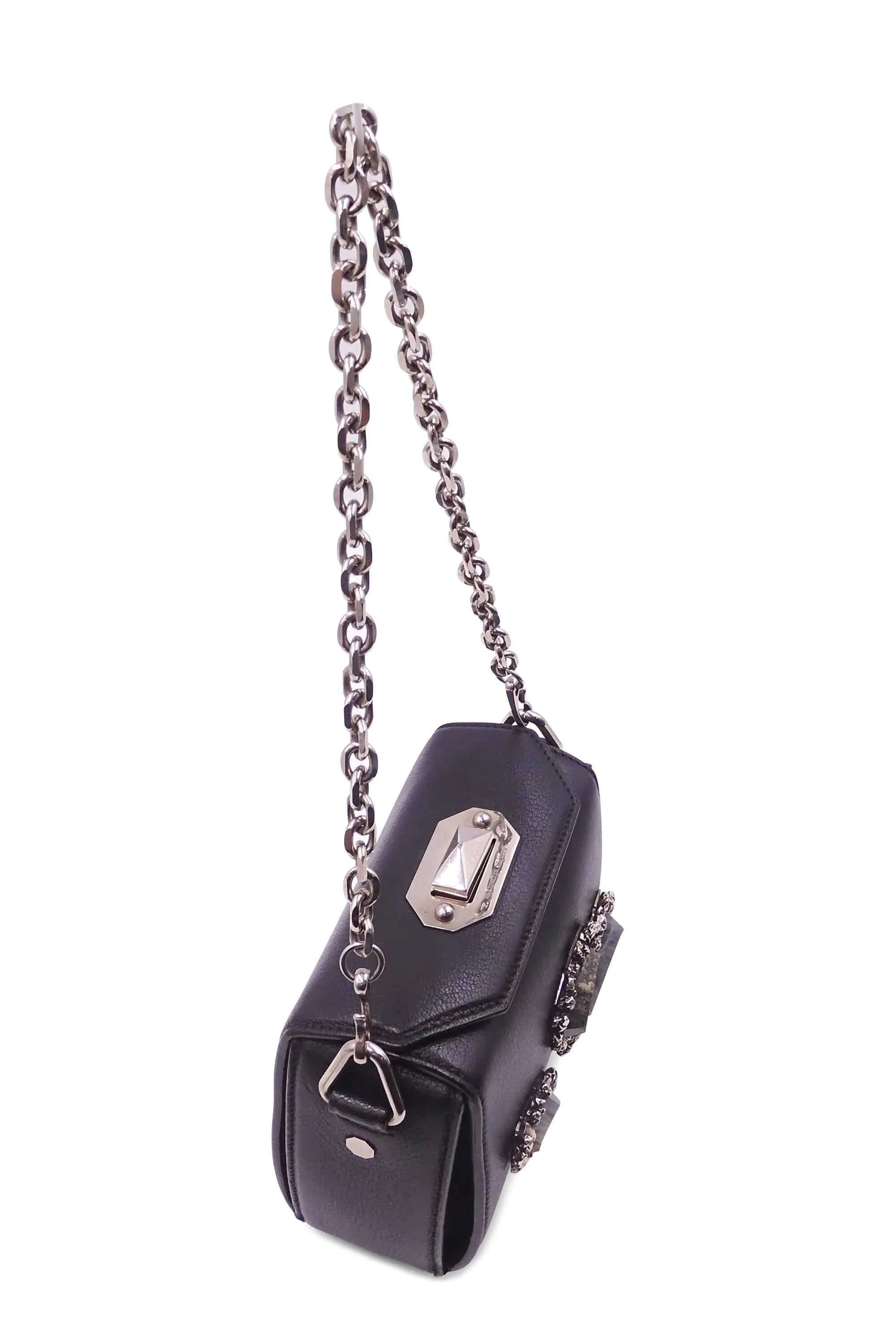 Stone Embellished Box Bag