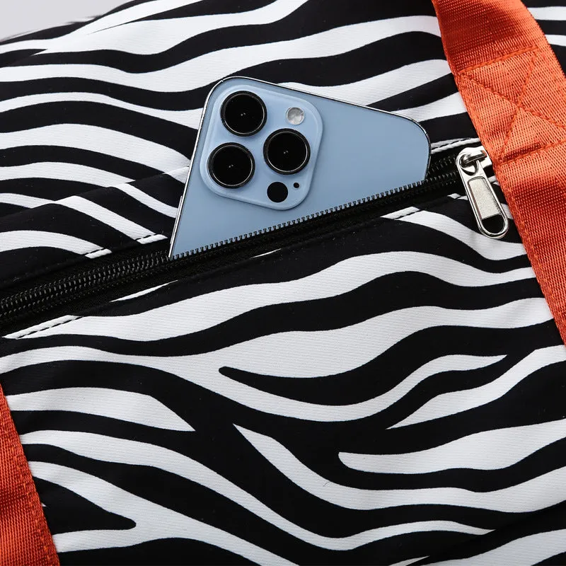Striped Can Cover Female Lightweight Business Travel Bags