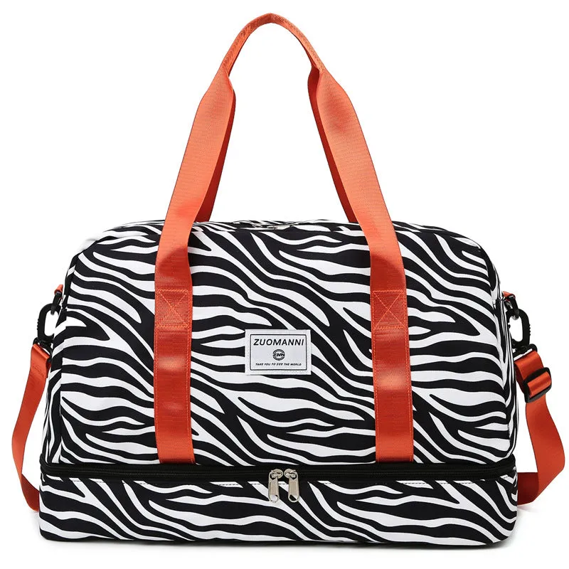 Striped Can Cover Female Lightweight Business Travel Bags