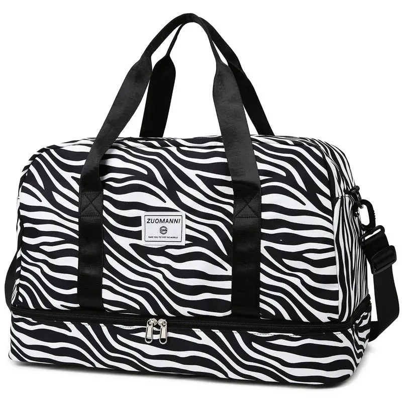 Striped Can Cover Female Lightweight Business Travel Bags