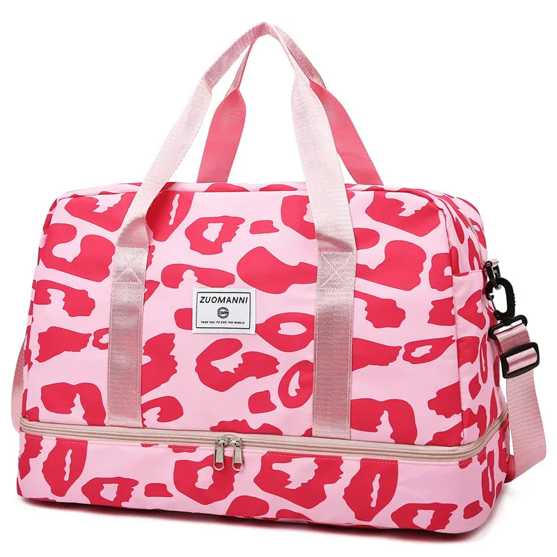 Striped Can Cover Female Lightweight Business Travel Bags