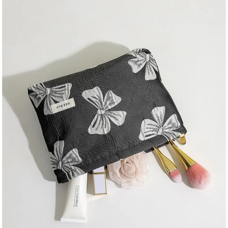Style Bowknot Storage Portable Wash Finishing Large Cosmetic Bags
