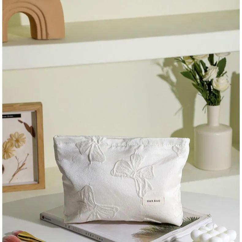 Style Bowknot Storage Portable Wash Finishing Large Cosmetic Bags