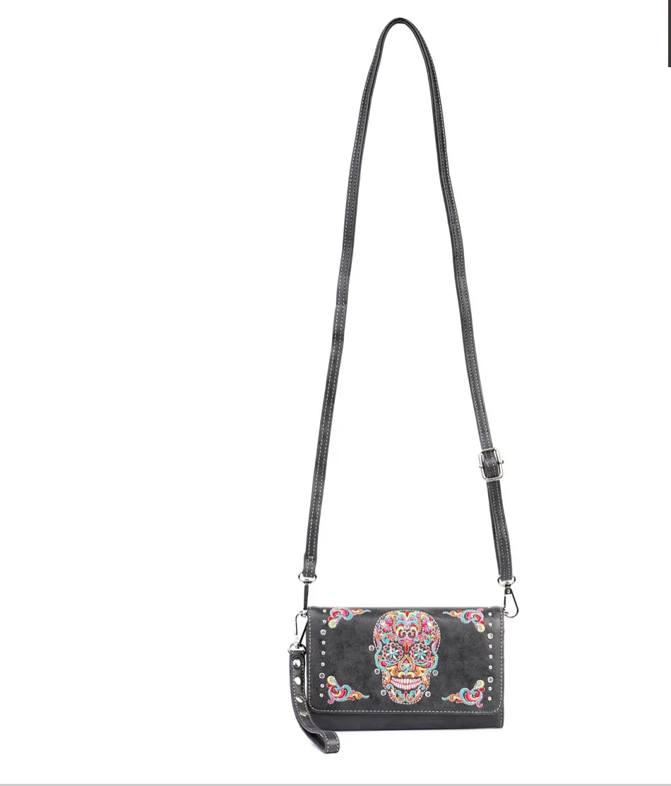 Sugar Skull Wallet/Crossbody