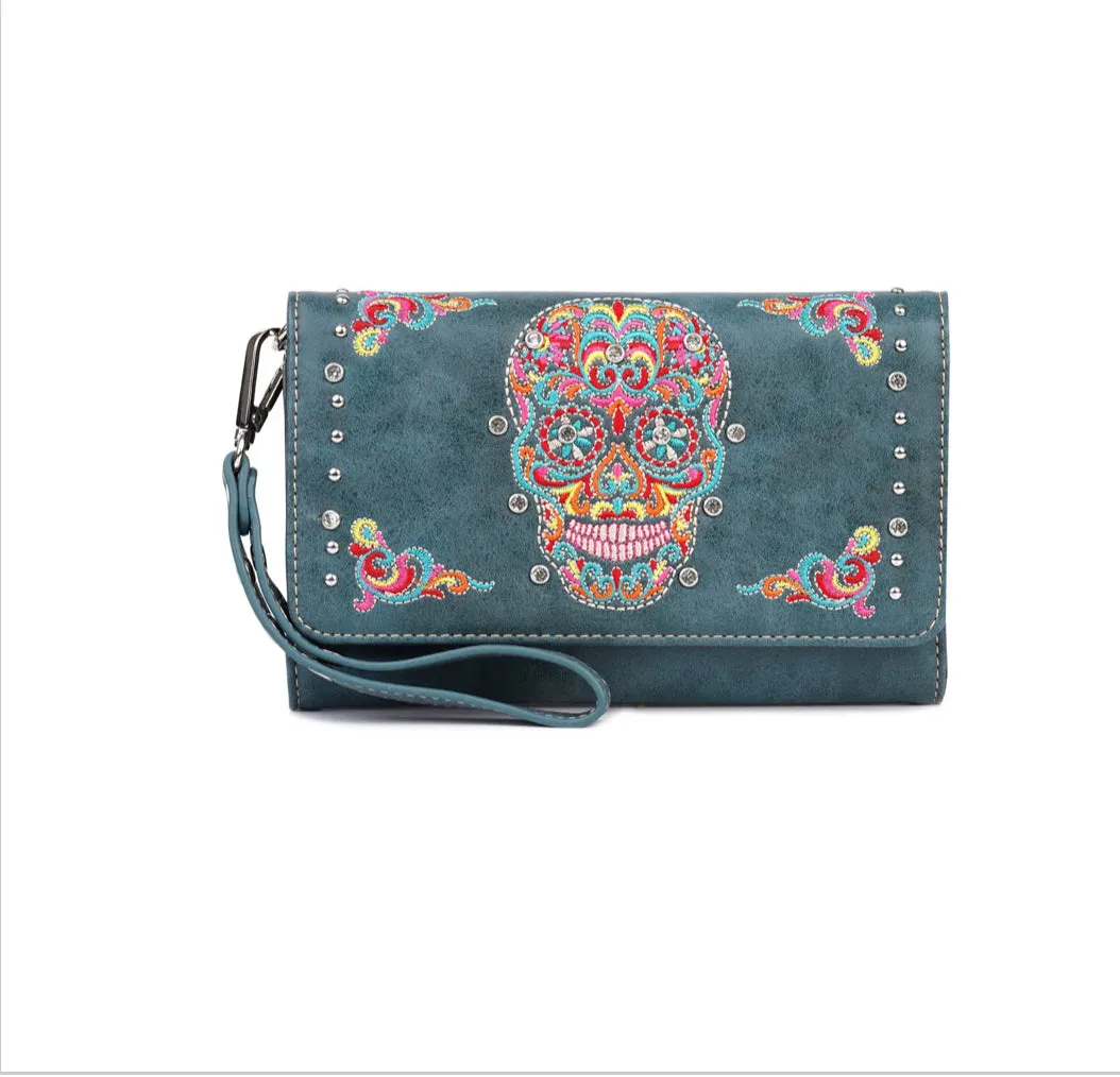Sugar Skull Wallet/Crossbody