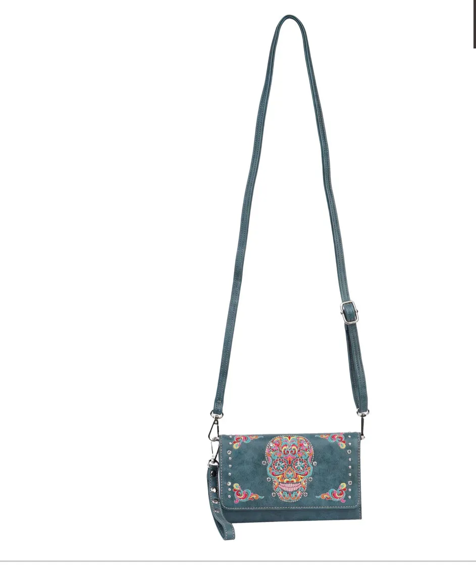 Sugar Skull Wallet/Crossbody