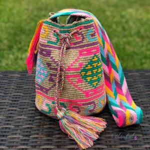 Summer Solstice Tribal Beach Bag | Crossbody Bucket Bag for