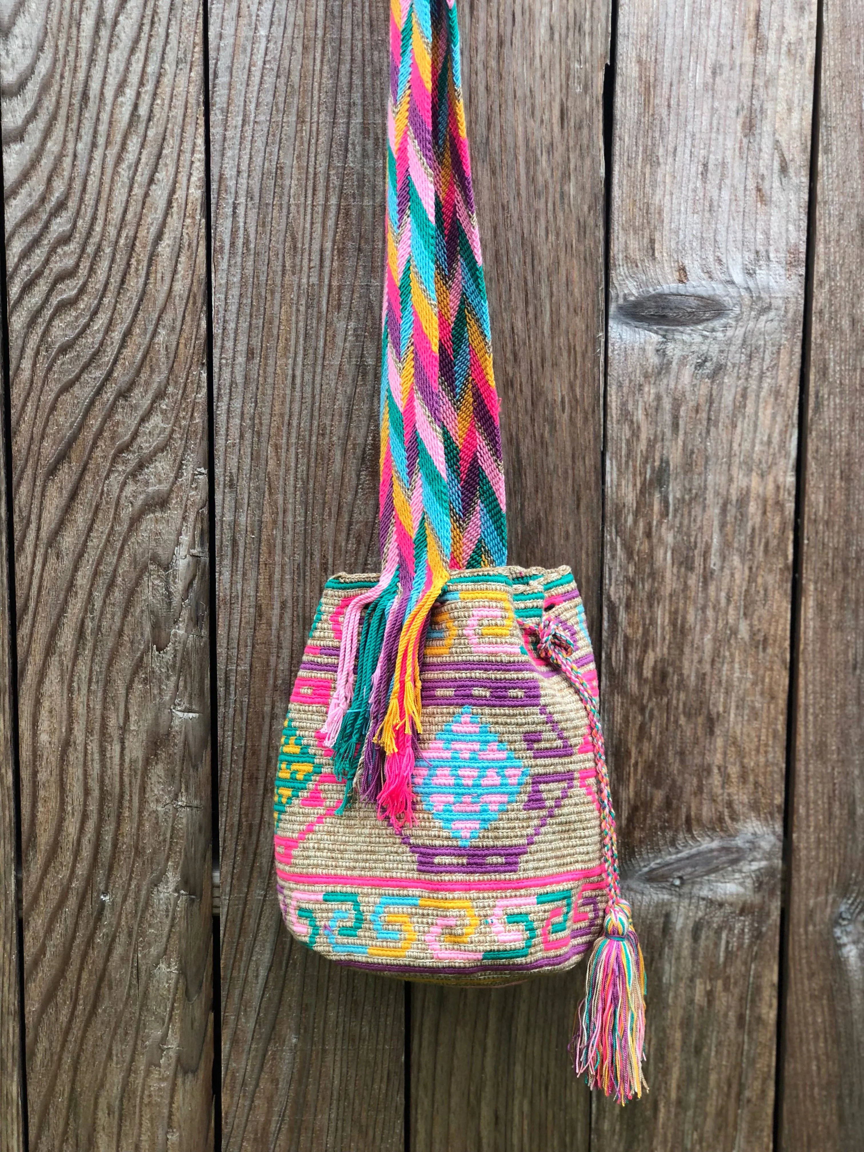 Summer Solstice Tribal Beach Bag | Crossbody Bucket Bag for