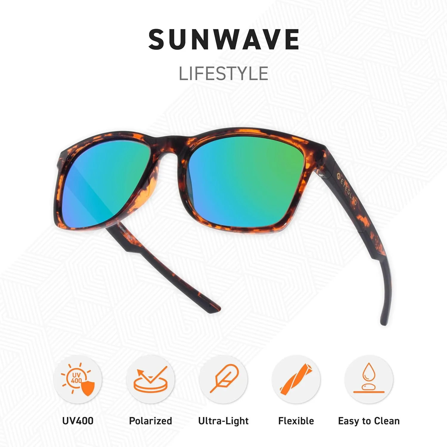 SUNWAVE Ultra-lightweight Design Lifestyle Sunglasses Outdoor Fishing Polarized UV400 Men Women Running Sports